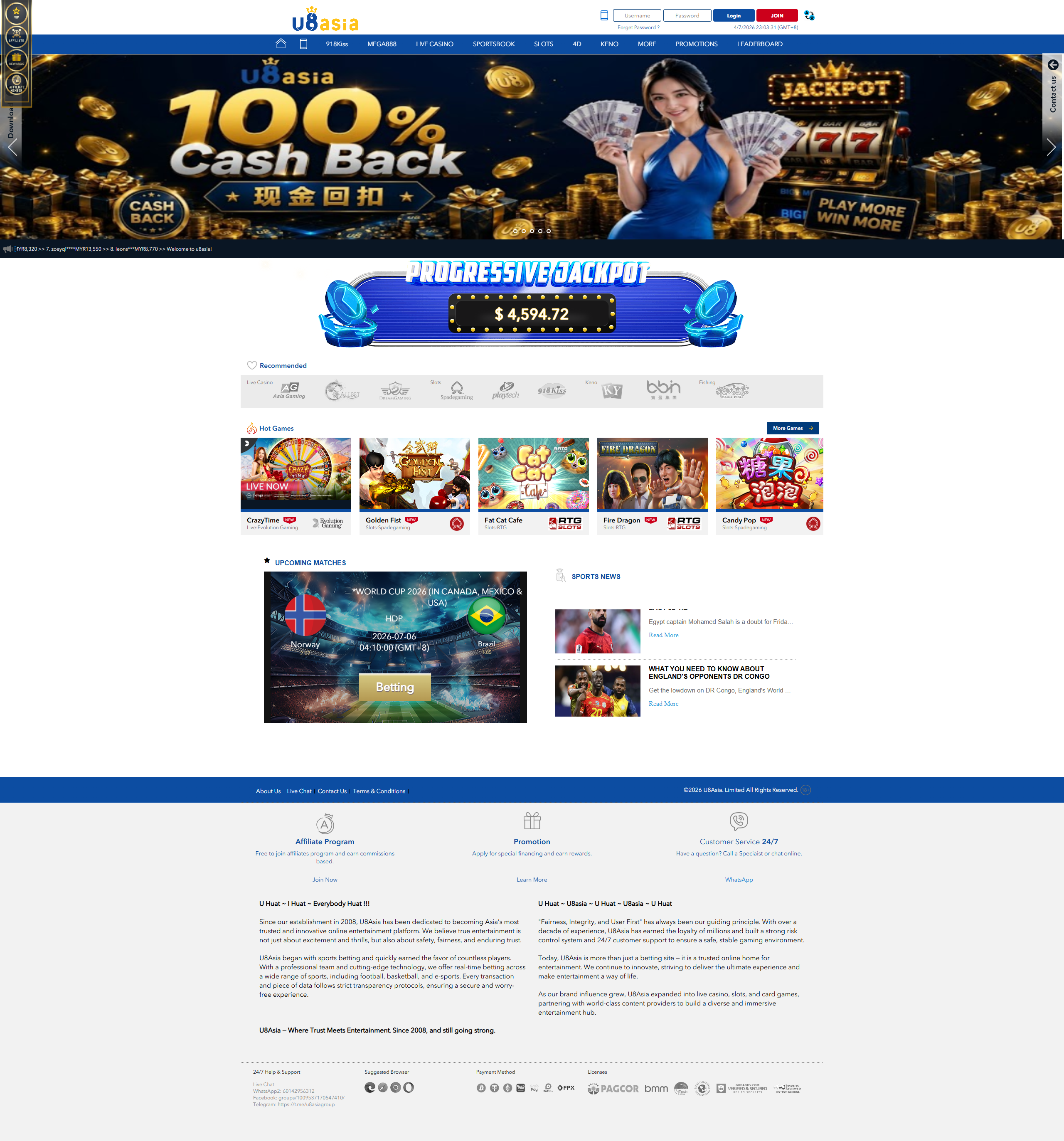 U8Asia website preview